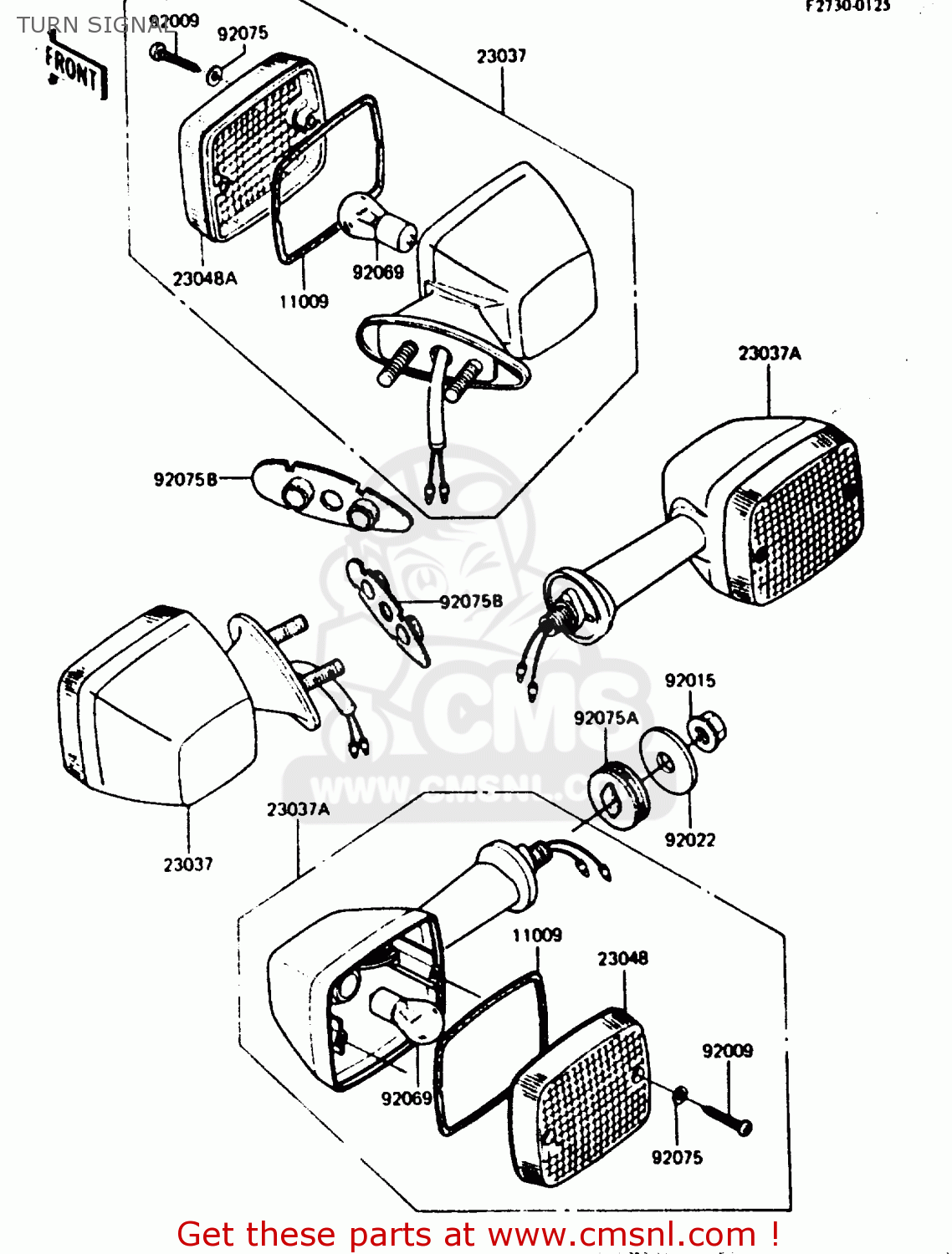 TURN SIGNAL ZX750A3 1985 EUROPE UK FR GR IT NR SD