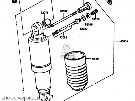 SHOCK ABSORBER - ZX750A3 1985 EUROPE UK FR GR IT NR SD