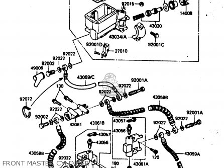 FRONT MASTER CYLINDER - ZX750A3 1985 EUROPE UK FR GR IT NR SD