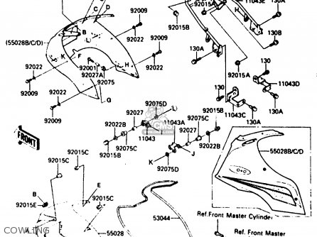 COWLING - ZX750A3 1985 EUROPE UK FR GR IT NR SD