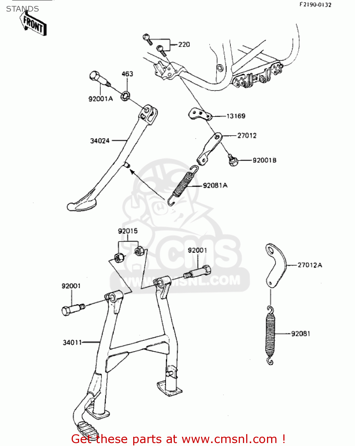 STANDS ZX750A3 GPZ750 1985 USA CALIFORNIA CANADA