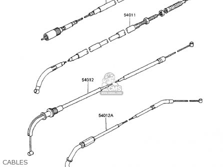 CABLES - ZX750A3 GPZ750 1985 USA CALIFORNIA CANADA