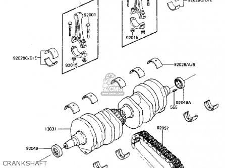 CRANKSHAFT - ZX750A3 GPZ750 1985 USA CALIFORNIA CANADA