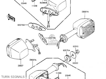 TURN SIGNALS - ZX750A3 GPZ750 1985 USA CALIFORNIA CANADA