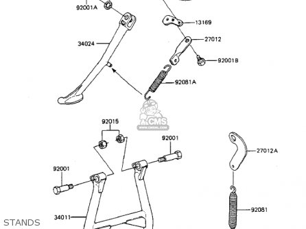 STANDS - ZX750A3 GPZ750 1985 USA CALIFORNIA CANADA
