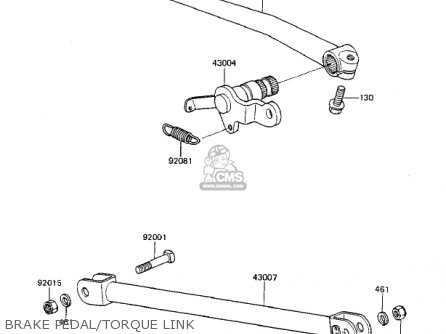 BRAKE PEDAL/TORQUE LINK - ZX750A3 GPZ750 1985 USA CALIFORNIA CANADA