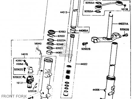 Kawasaki ZX750A5 GPZ750 1987 USA parts lists and schematics