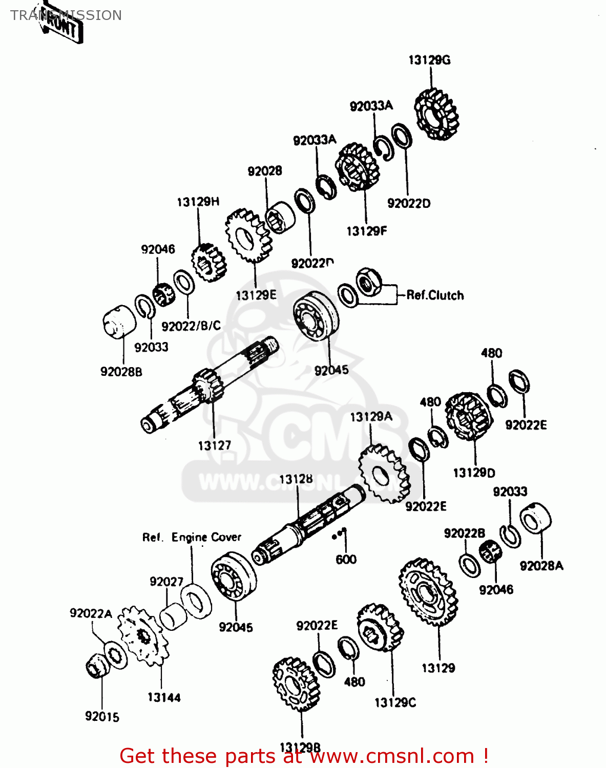 TRANSMISSION ZX750A5 GPZ750 1987 USA