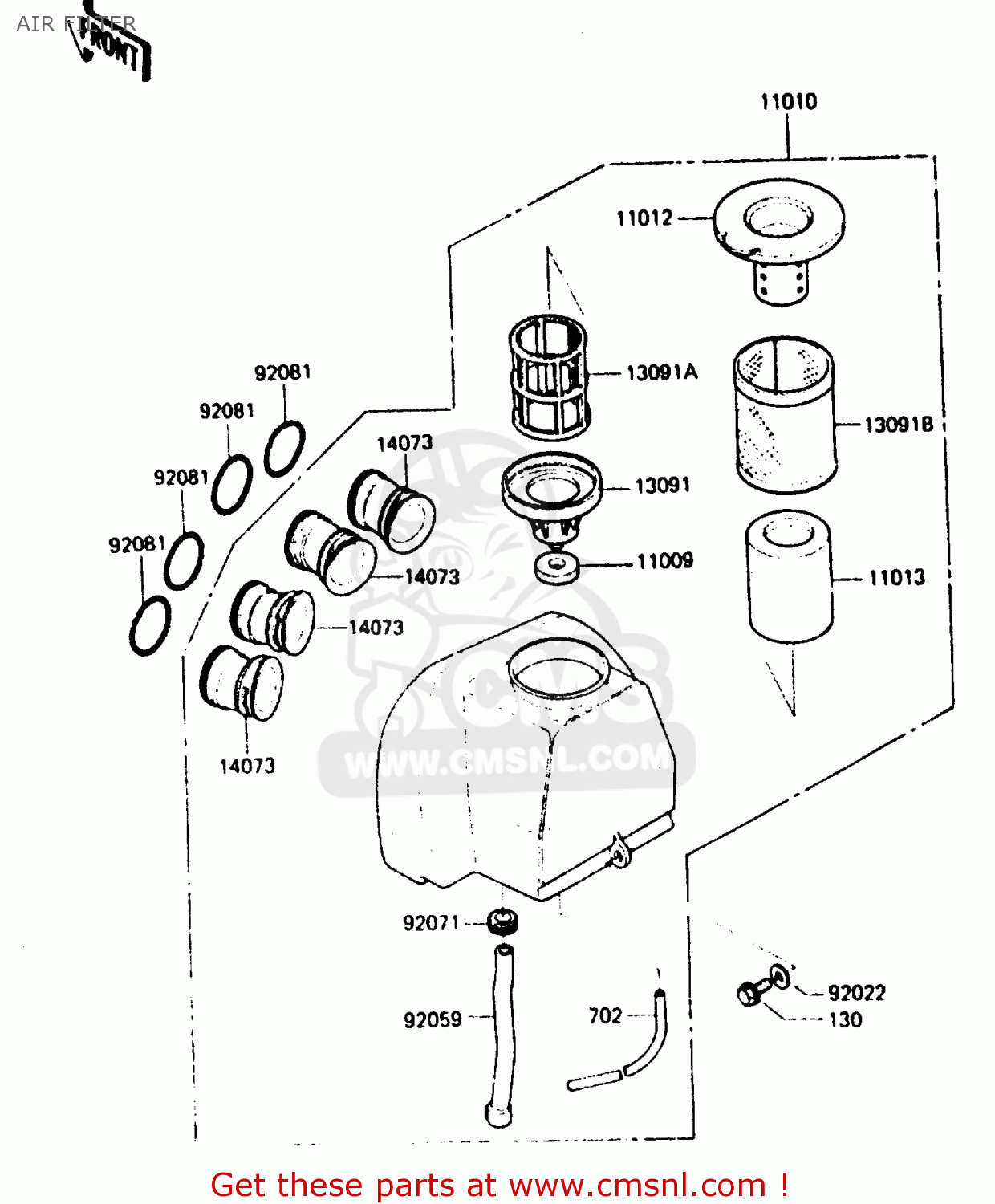 AIR FILTER ZX750A5 GPZ750 1987 USA