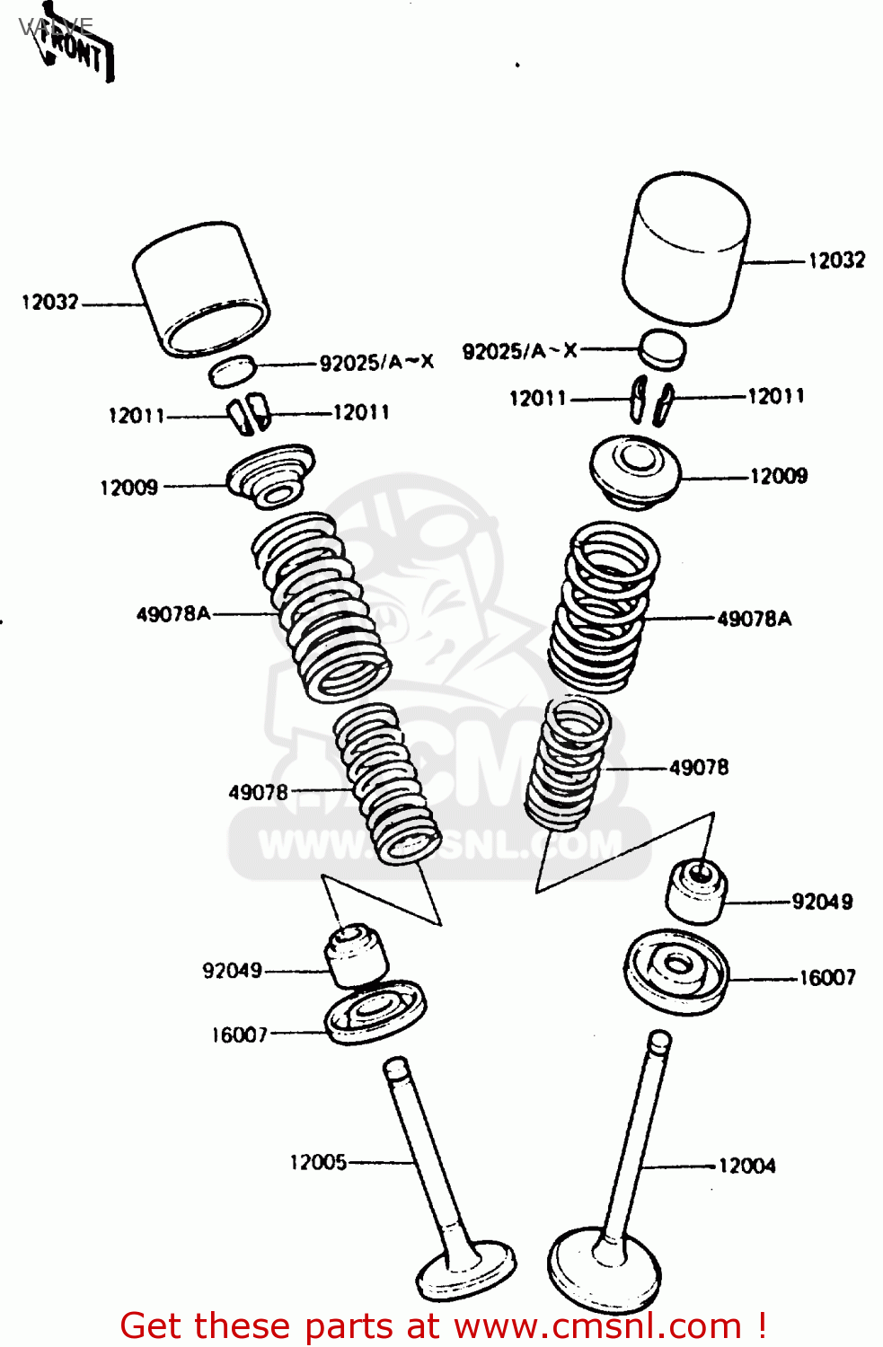 VALVE ZX750A5 GPZ750 1987 USA