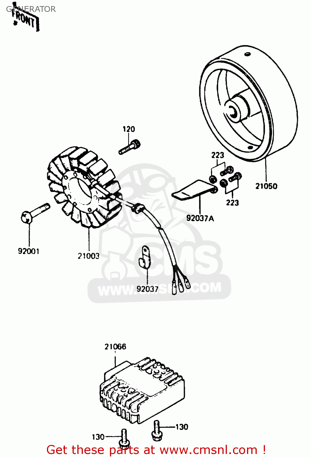 GENERATOR ZX750A5 GPZ750 1987 USA