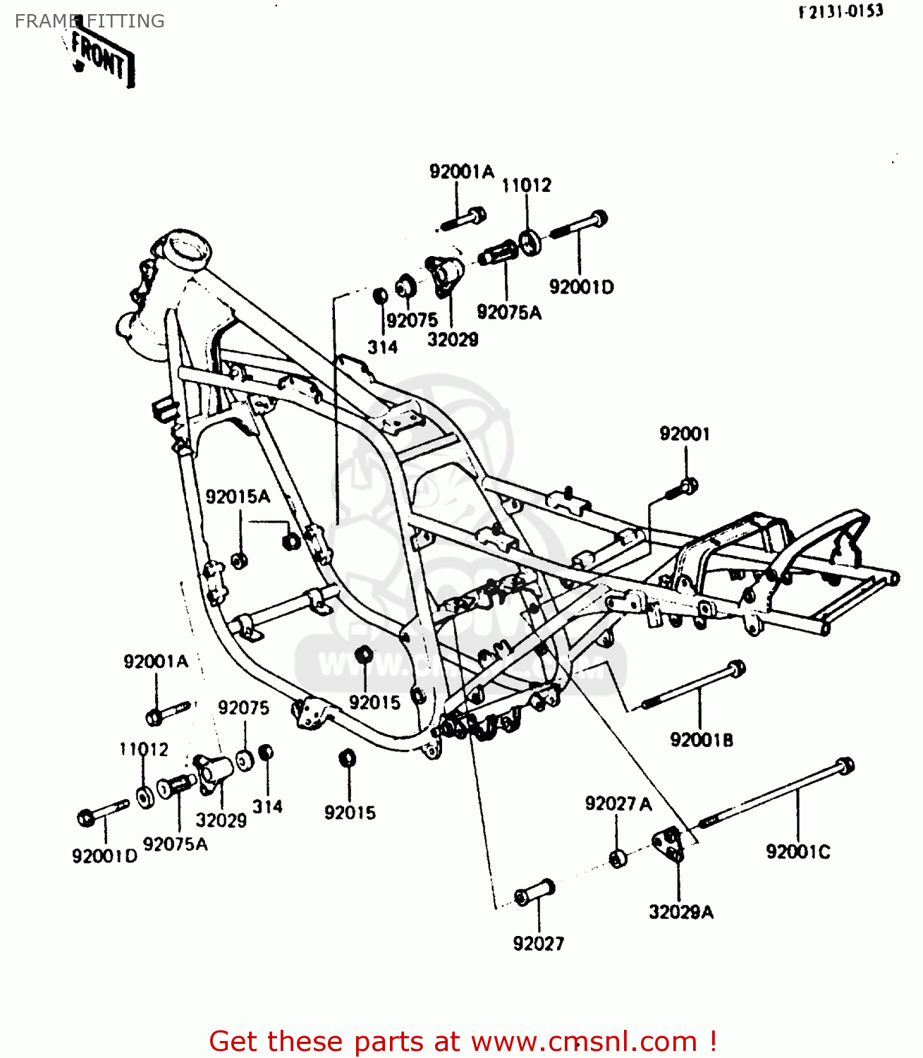 FRAME FITTING ZX750A5 GPZ750 1987 USA