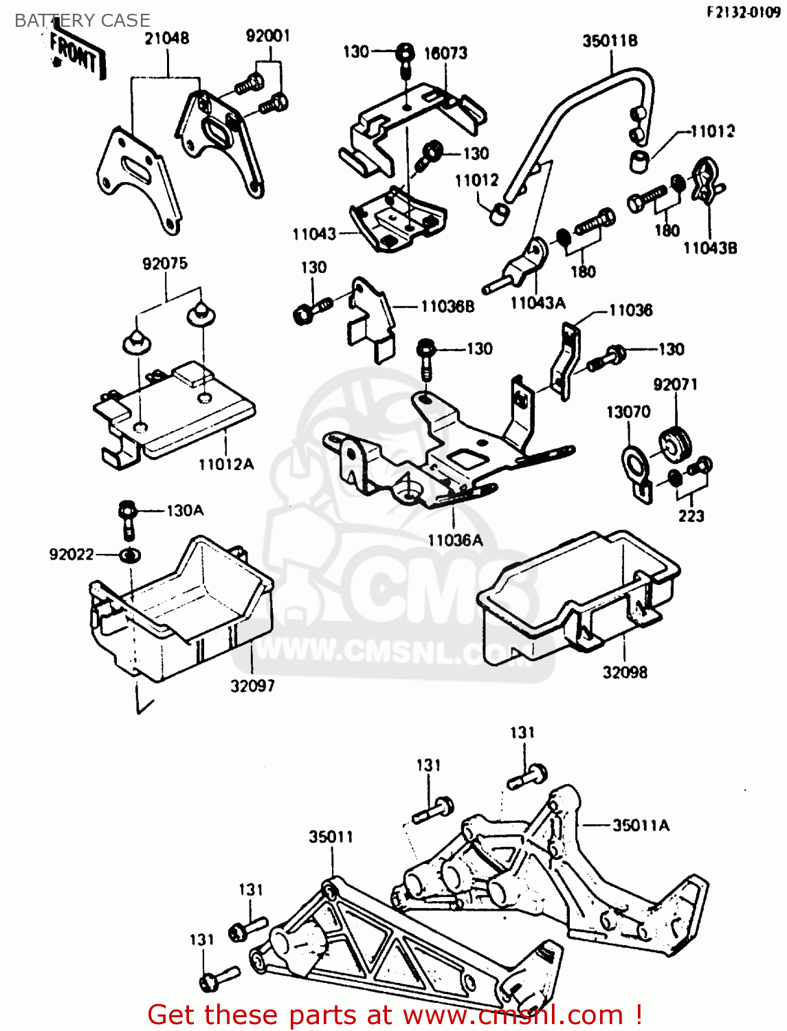BATTERY CASE ZX750A5 GPZ750 1987 USA