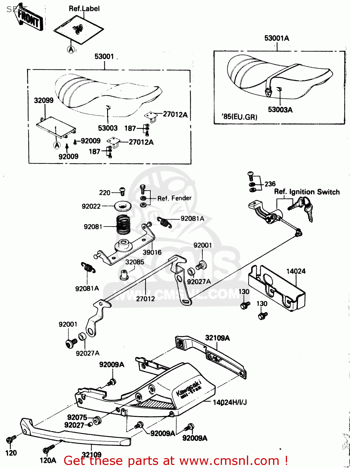 SEAT ZX750A5 GPZ750 1987 USA
