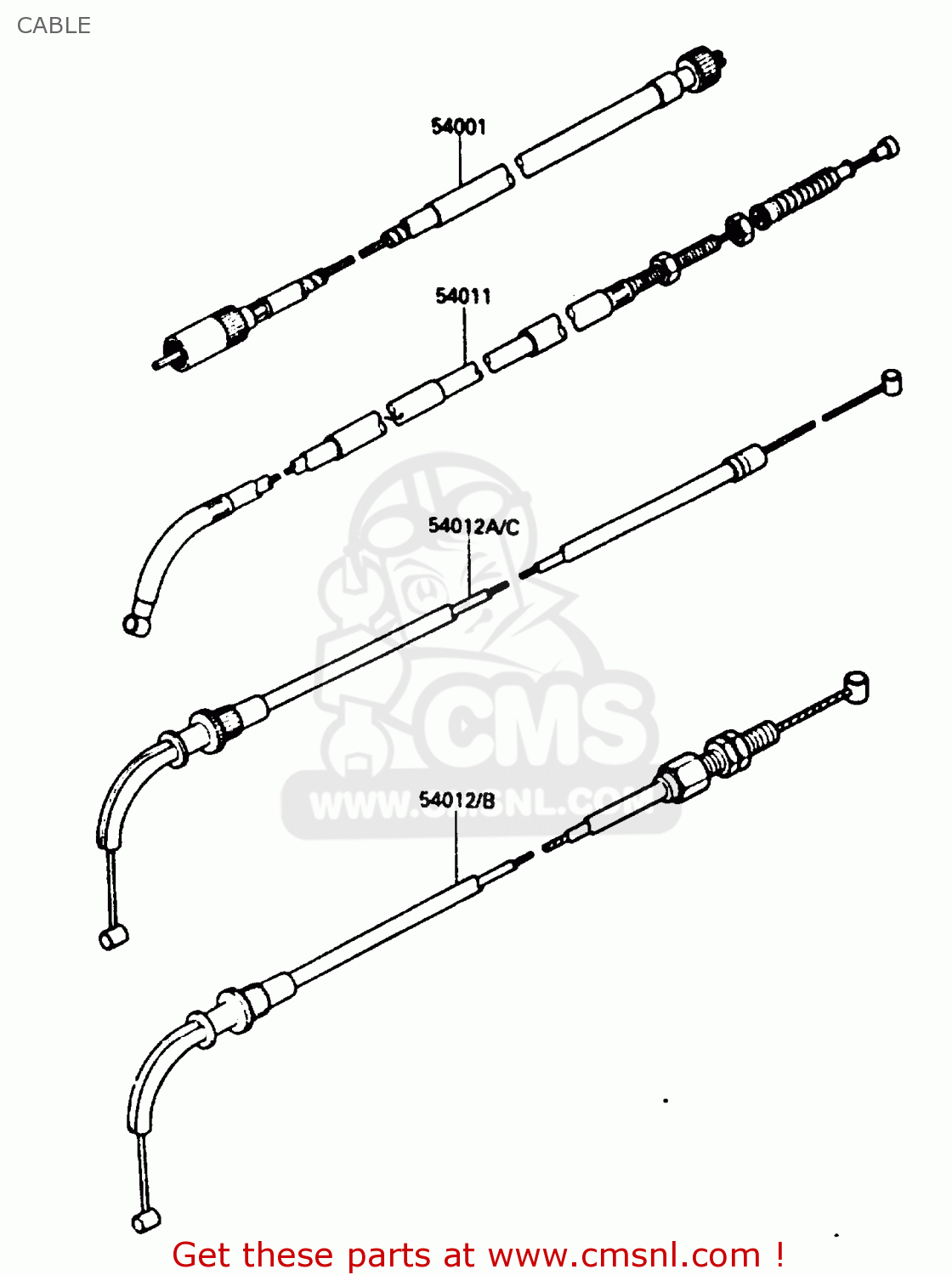 CABLE ZX750A5 GPZ750 1987 USA