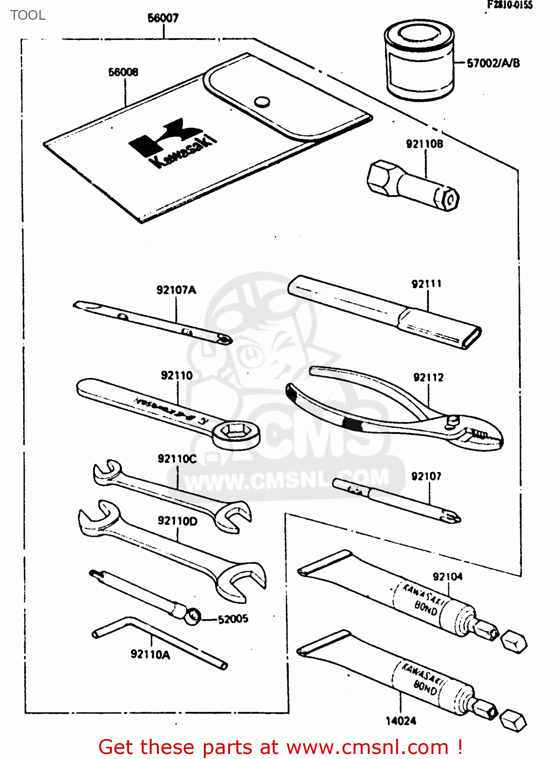 TOOL ZX750A5 GPZ750 1987 USA