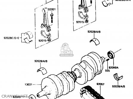 CRANKSHAFT - ZX750A5 GPZ750 1987 USA