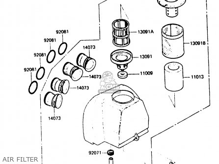 AIR FILTER - ZX750A5 GPZ750 1987 USA