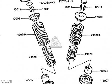 VALVE - ZX750A5 GPZ750 1987 USA