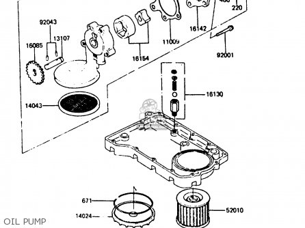 OIL PUMP - ZX750A5 GPZ750 1987 USA