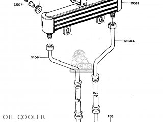 OIL COOLER - ZX750A5 GPZ750 1987 USA