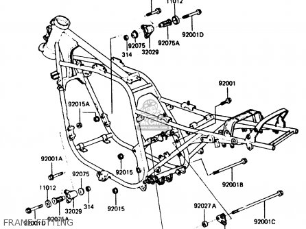 FRAME FITTING - ZX750A5 GPZ750 1987 USA