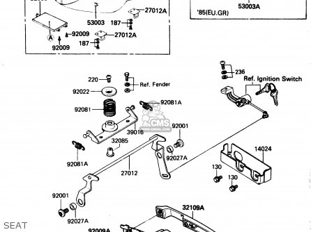 SEAT - ZX750A5 GPZ750 1987 USA