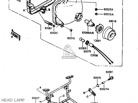 HEAD LAMP - ZX750A5 GPZ750 1987 USA