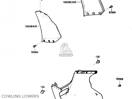 COWLING LOWERS - ZX750A5 GPZ750 1987 USA