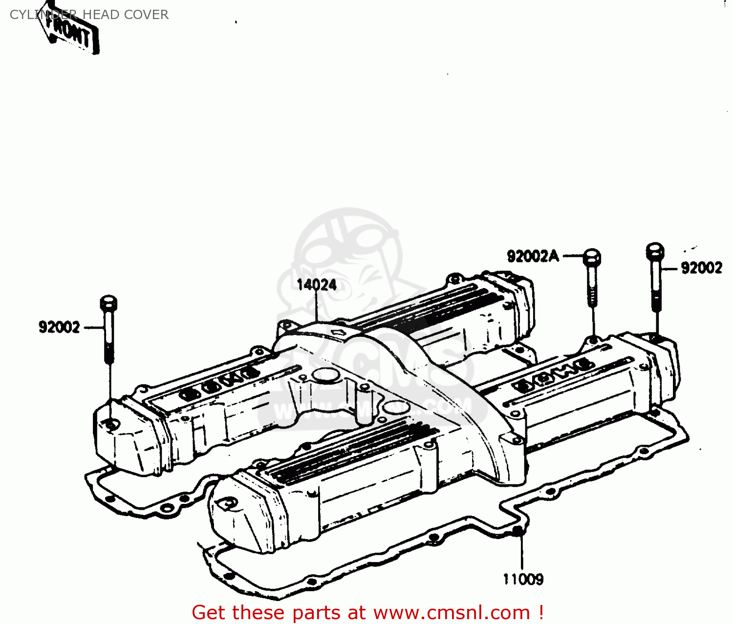 CYLINDER HEAD COVER ZX750E1 1984 EUROPE FR FU GR IT NR SD ST