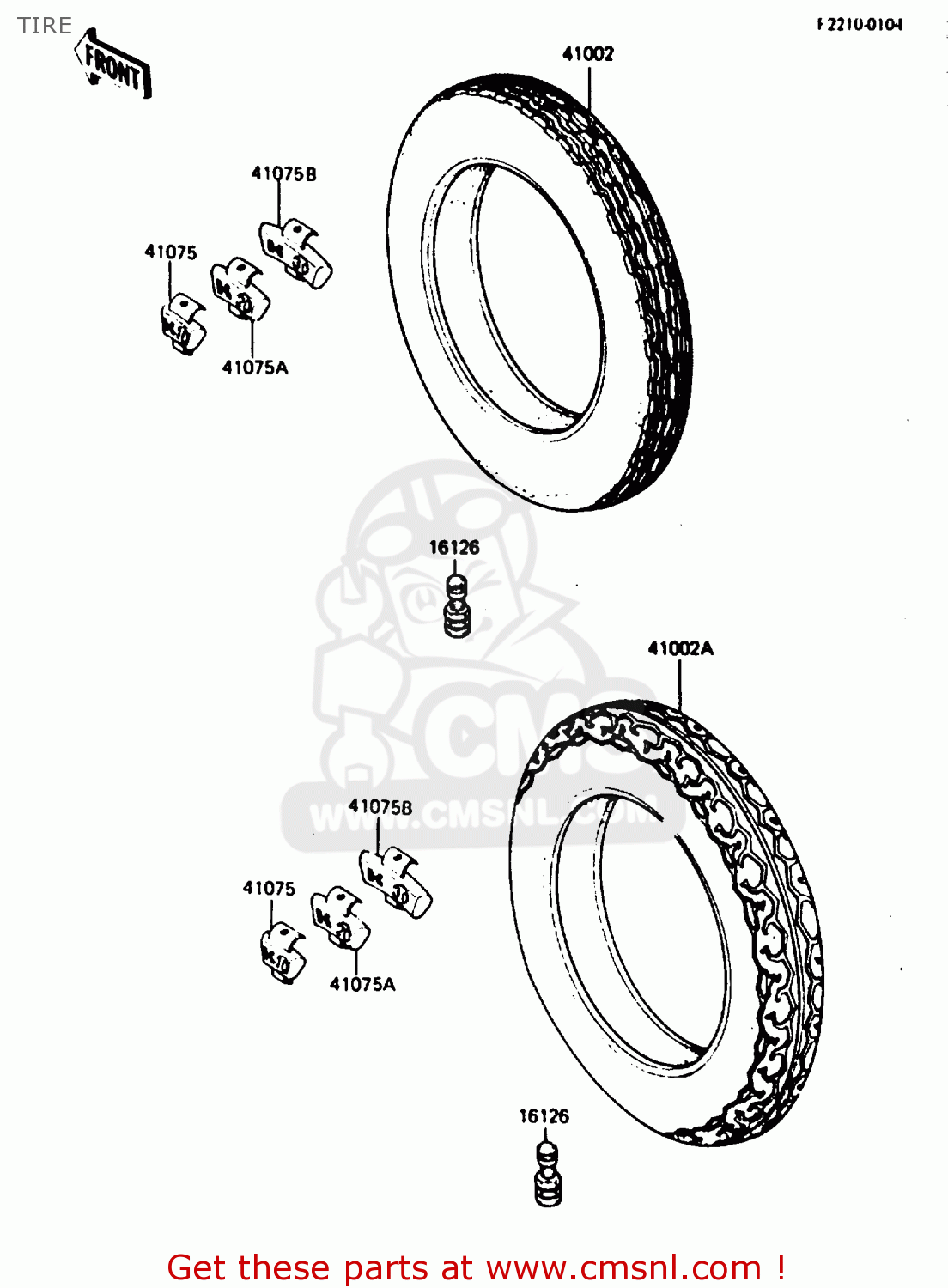 TIRE ZX750E1 1984 EUROPE FR FU GR IT NR SD ST