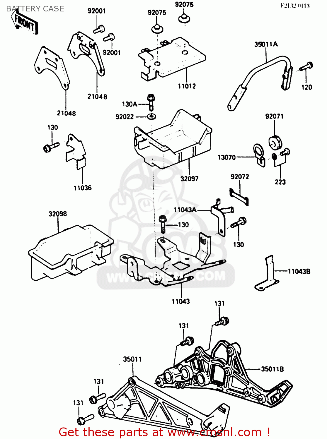 BATTERY CASE ZX750E1 1984 EUROPE FR FU GR IT NR SD ST
