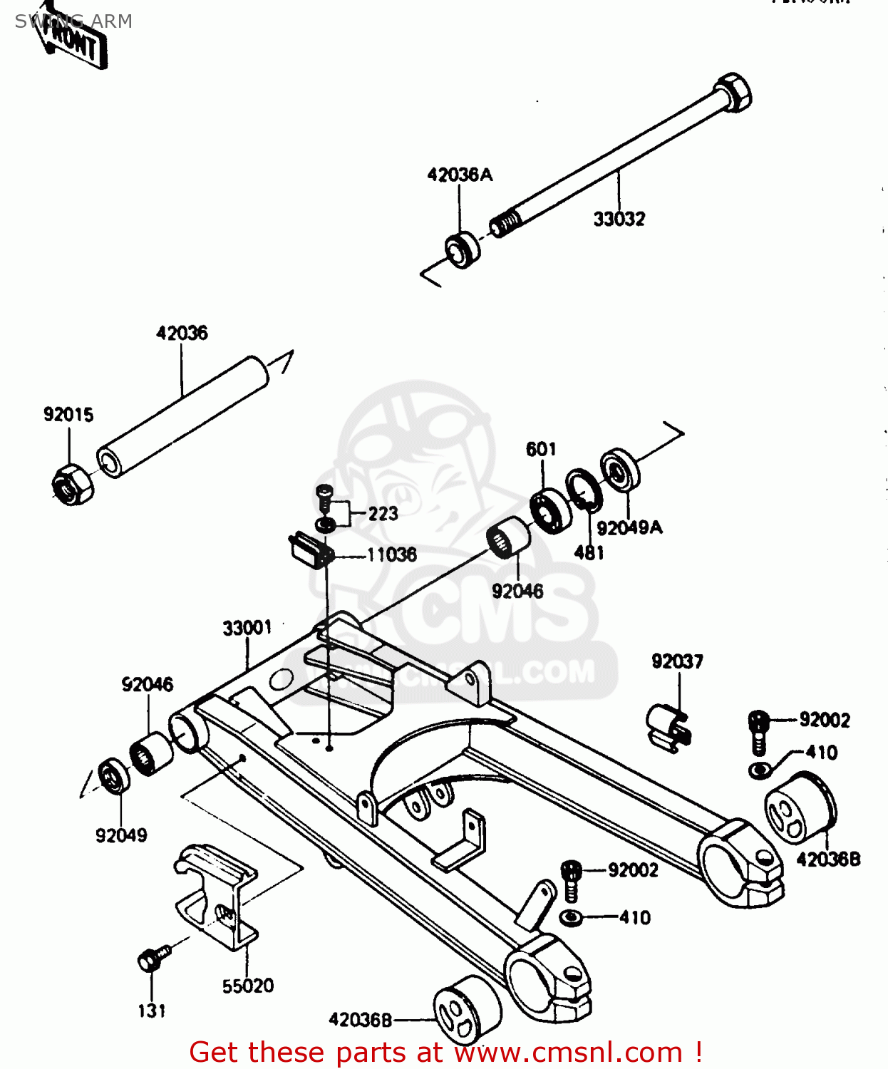 SWING ARM ZX750E1 1984 EUROPE FR FU GR IT NR SD ST