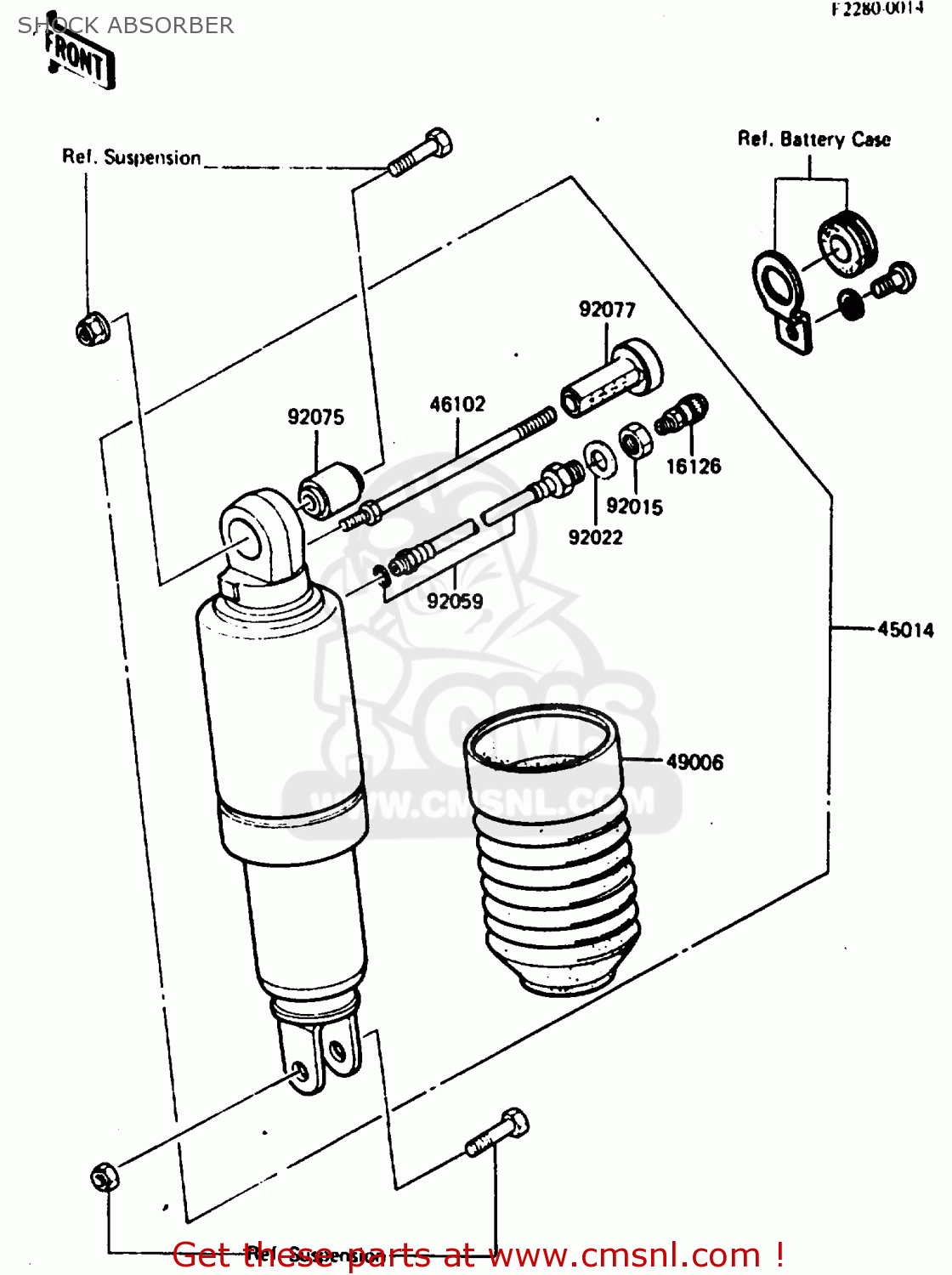 SHOCK ABSORBER ZX750E1 1984 EUROPE FR FU GR IT NR SD ST
