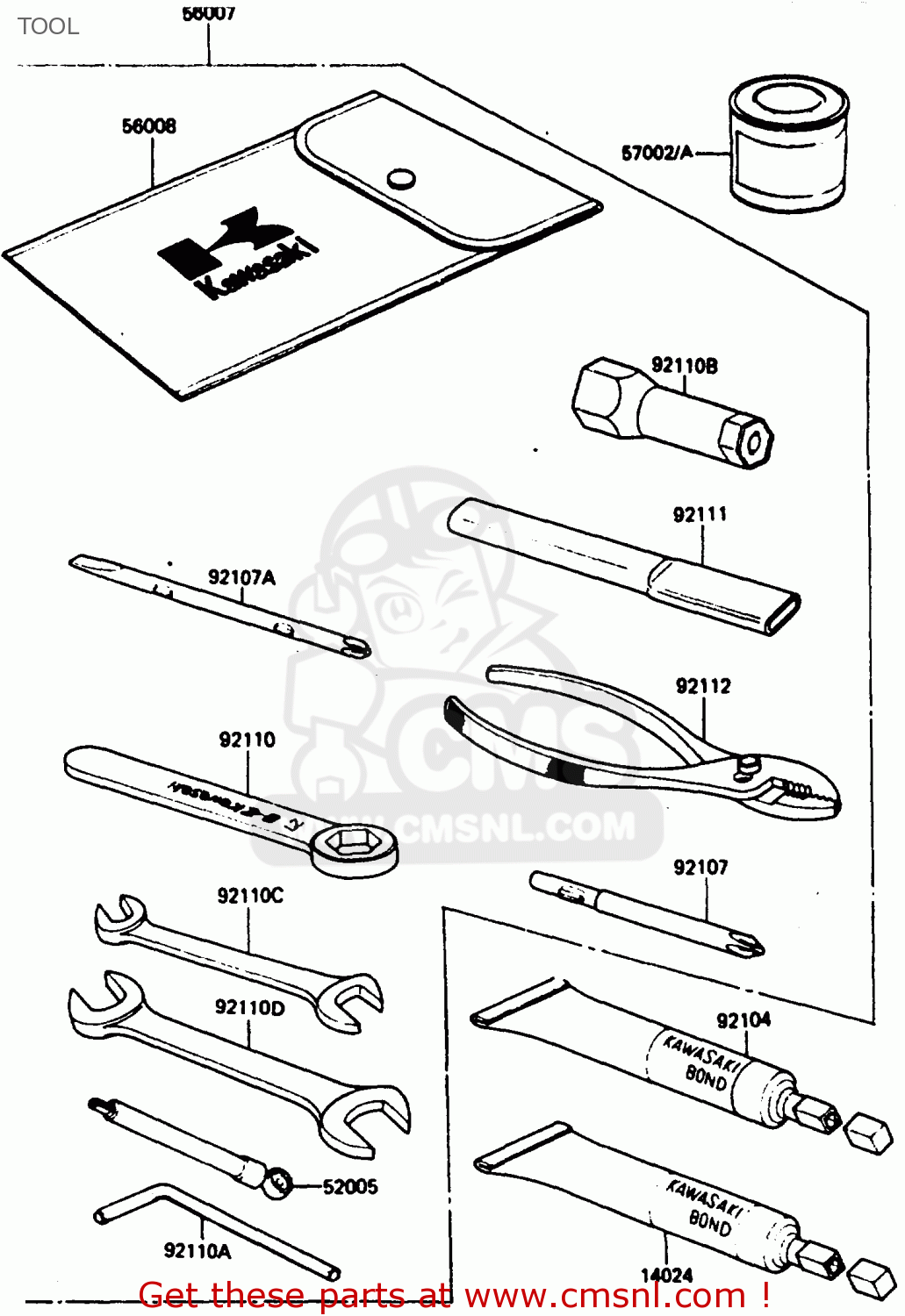 TOOL ZX750E1 1984 EUROPE FR FU GR IT NR SD ST