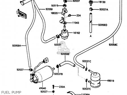FUEL PUMP - ZX750E1 1984 EUROPE FR FU GR IT NR SD ST
