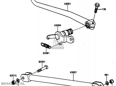 BRAKE PEDAL - ZX750E1 1984 EUROPE FR FU GR IT NR SD ST