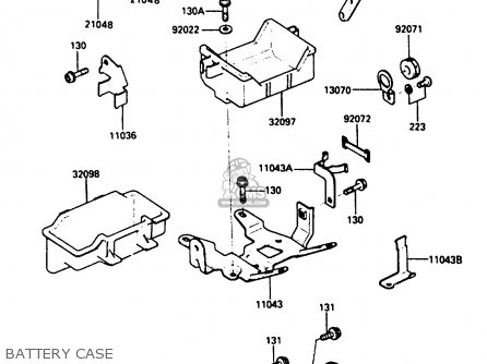 BATTERY CASE - ZX750E1 1984 EUROPE FR FU GR IT NR SD ST