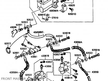 FRONT MASTER CYLINDER - ZX750E1 1984 EUROPE FR FU GR IT NR SD ST