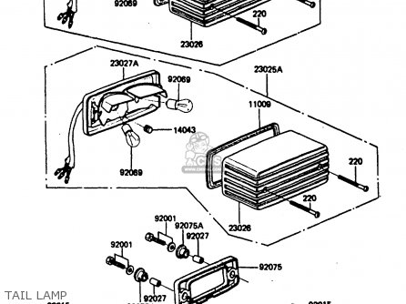 TAIL LAMP - ZX750E1 1984 EUROPE FR FU GR IT NR SD ST