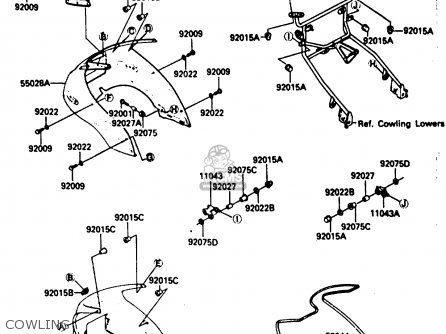 COWLING - ZX750E1 1984 EUROPE FR FU GR IT NR SD ST