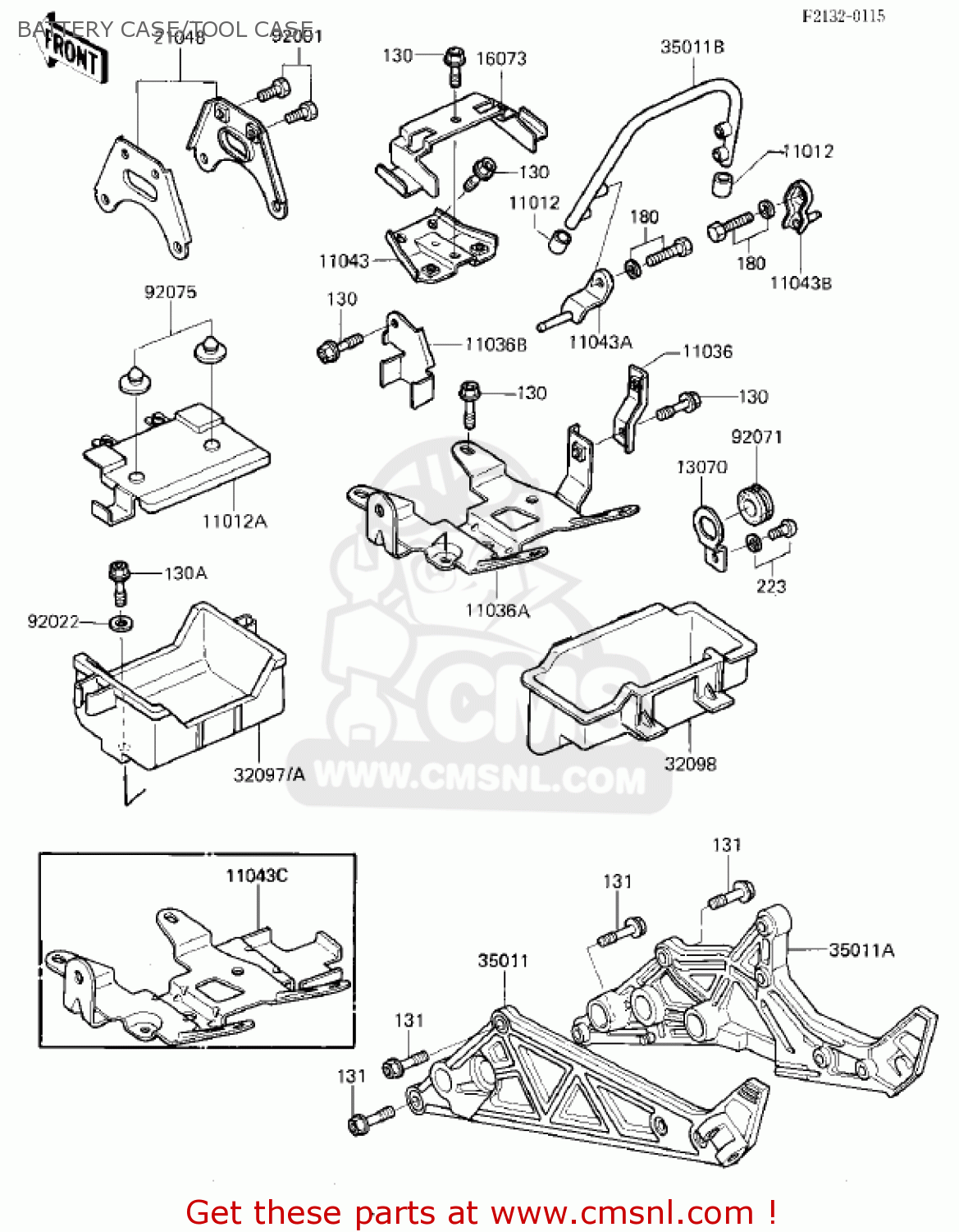 BATTERY CASE/TOOL CASE ZX750E1 GPZ750  1984 USA CALIFORNIA CANADA