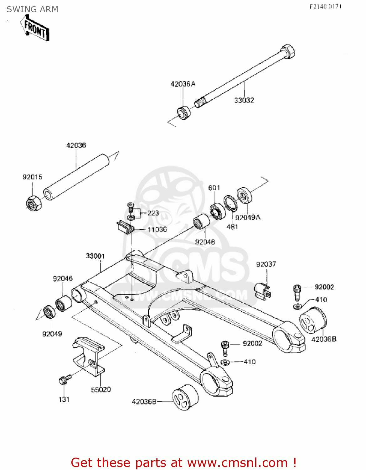 SWING ARM ZX750E1 GPZ750  1984 USA CALIFORNIA CANADA