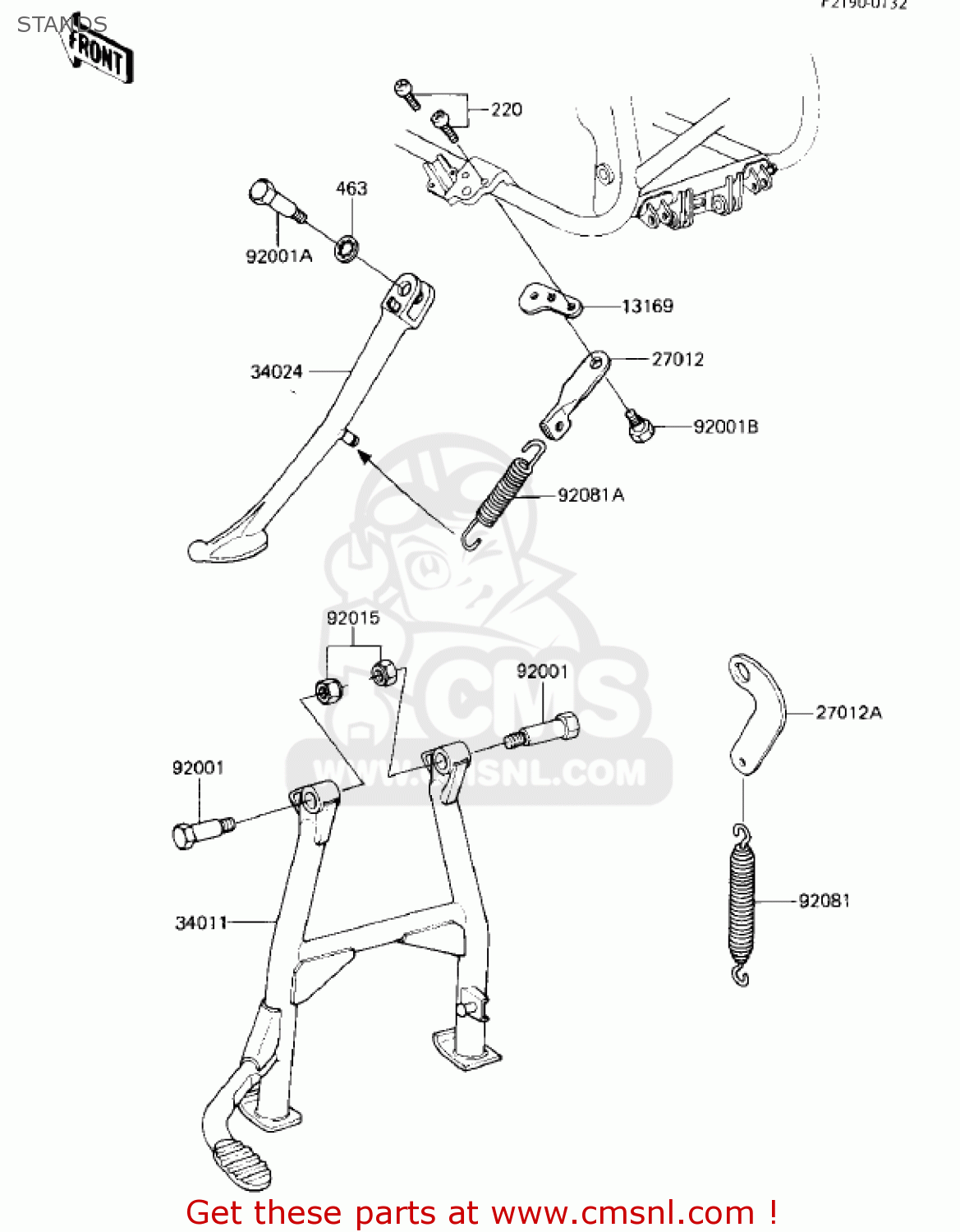 STANDS ZX750E1 GPZ750  1984 USA CALIFORNIA CANADA
