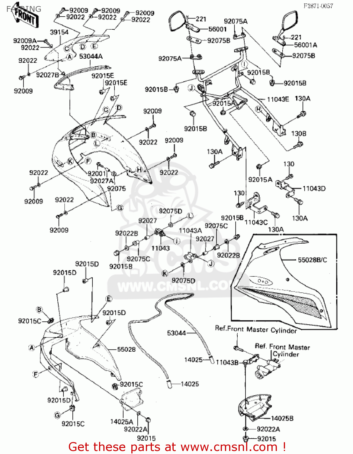 FAIRING ZX750E1 GPZ750  1984 USA CALIFORNIA CANADA