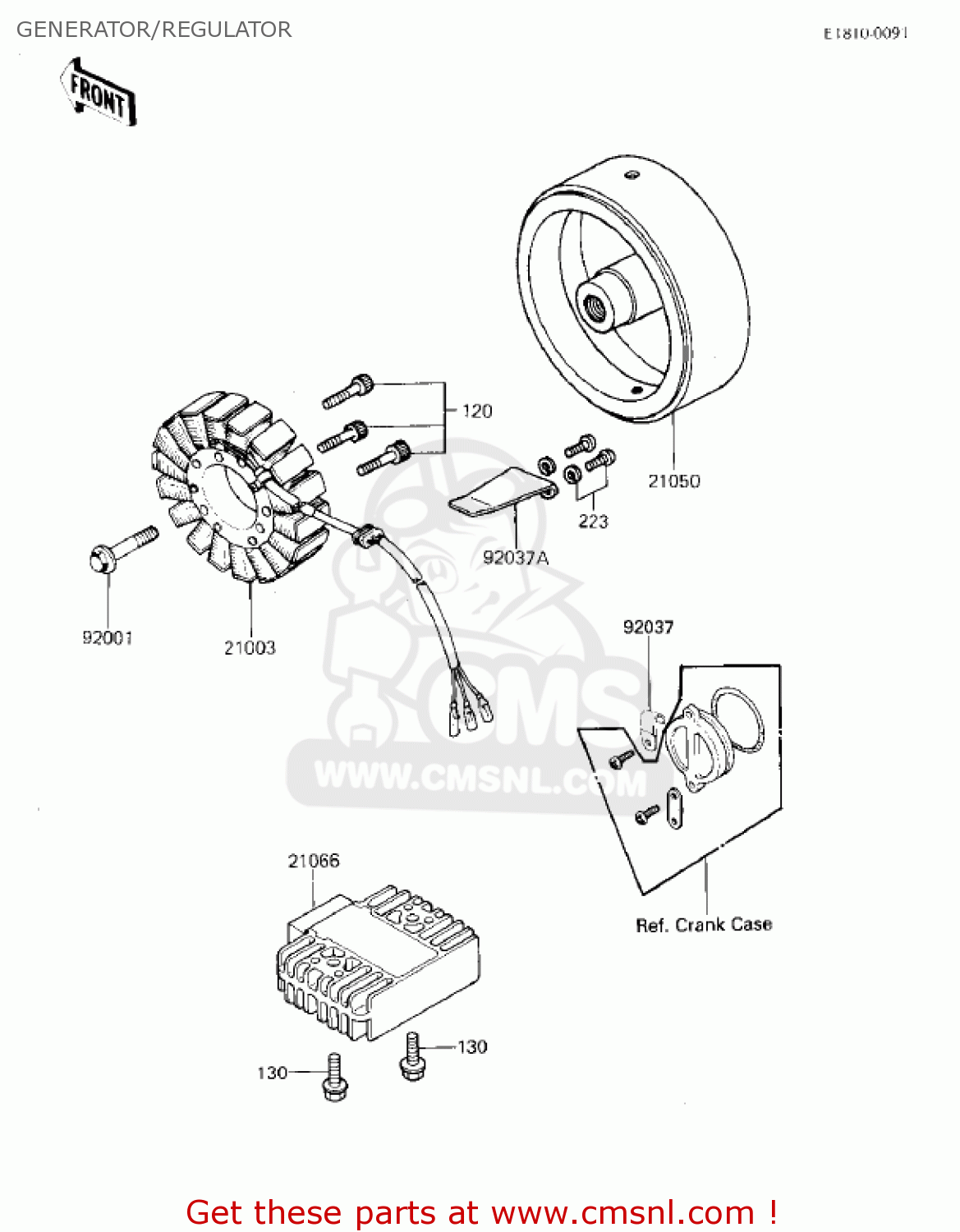 GENERATOR/REGULATOR ZX750E1 GPZ750  1984 USA CALIFORNIA CANADA