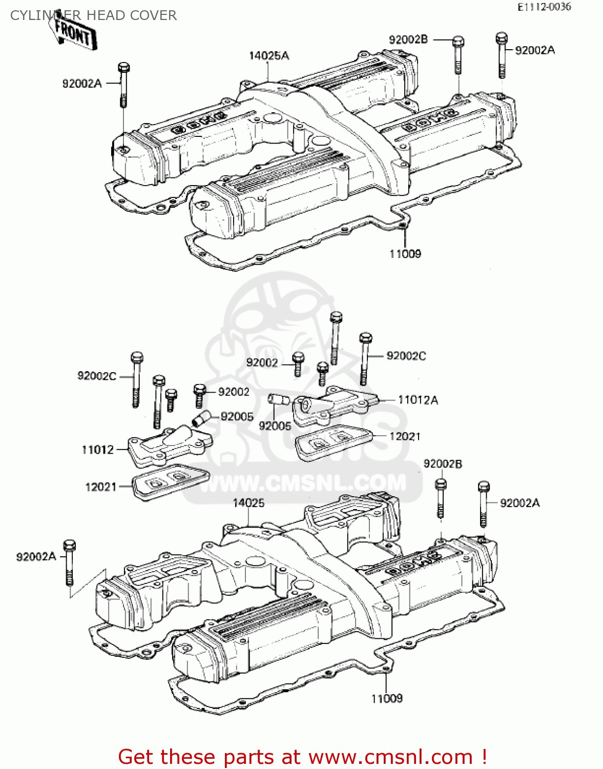 CYLINDER HEAD COVER ZX750E1 GPZ750  1984 USA CALIFORNIA CANADA