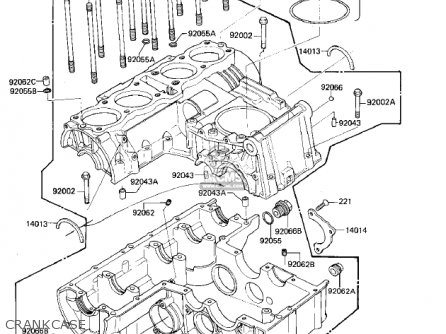 CRANKCASE - ZX750E1 GPZ750  1984 USA CALIFORNIA CANADA