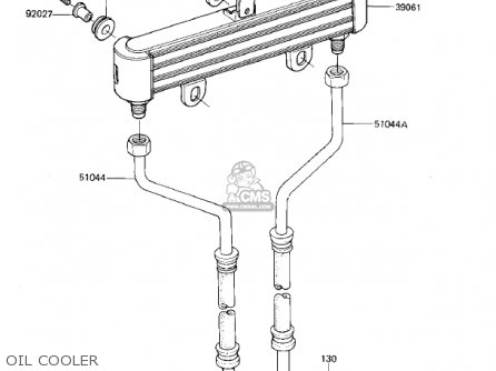 OIL COOLER - ZX750E1 GPZ750  1984 USA CALIFORNIA CANADA