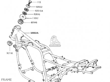 FRAME - ZX750E1 GPZ750  1984 USA CALIFORNIA CANADA